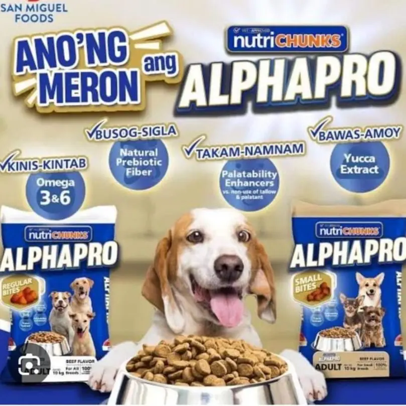 Alphapro 10kg Dry Food for Dogs Regular Bites and Regular Bites