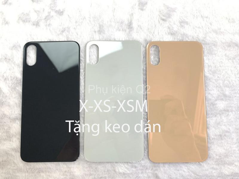  Nắp lưng kính ip X   XS   XSM kính lưng thay thế - tặng keo dán 