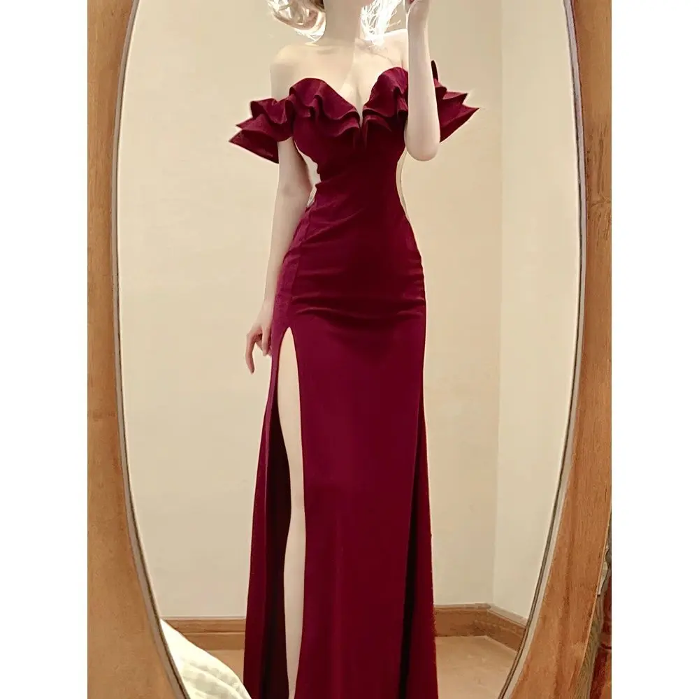long elegant dresses plus size Plus-Size Long Lace-Up Prom Ball Gown Dusty Mauve / 18