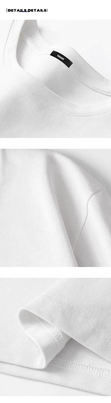 Product Introduction of Cotton 250gsm summer short sleeved T-shirt for men, casual, trendy, fashionable, printed T-shirt, round neck, sports, breathable 10