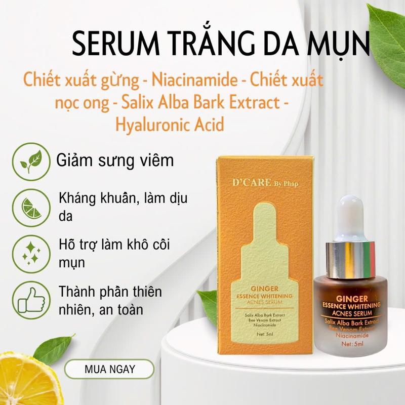 Serum Mụn D Care By Phap 5ml Dành Cho Da mụn , Hỗ Trờ Làm Mờ Thâm Sáng Da