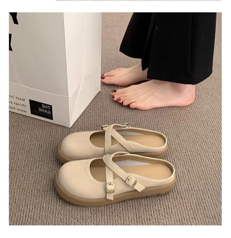 Product Introduction of Half Slippers Women Summer Outdoor Comfortable Flat Shoes College Style Mules Sandals 15