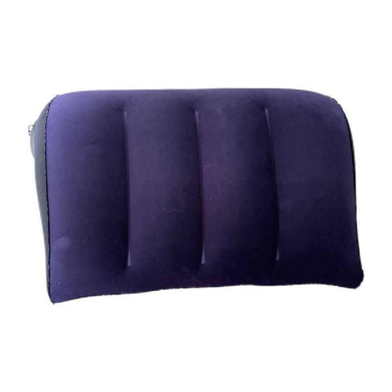Product Introduction of New PVC Flocking Silicone Pillow Blue+Black Triangle Inflatable Pillow Soft Inflatable Magic Cushion Home Office 13