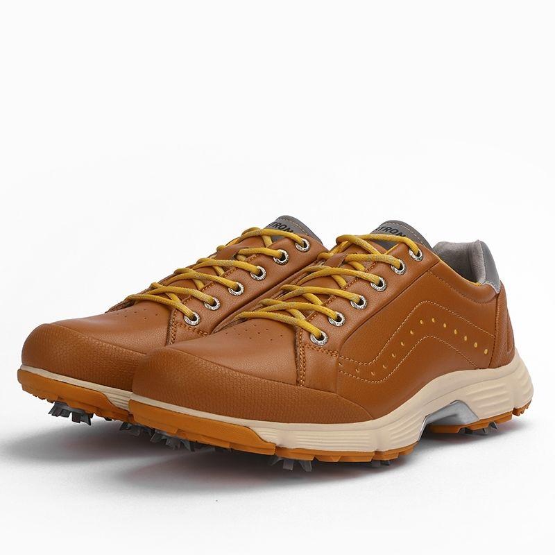 Product Introduction of Foreign Trade Low-Top Men's Golf Waterproof Sneakers Non-Slip plus Size with Studs Golf Sports Leisure Training Shoes Men's Xz25036 20