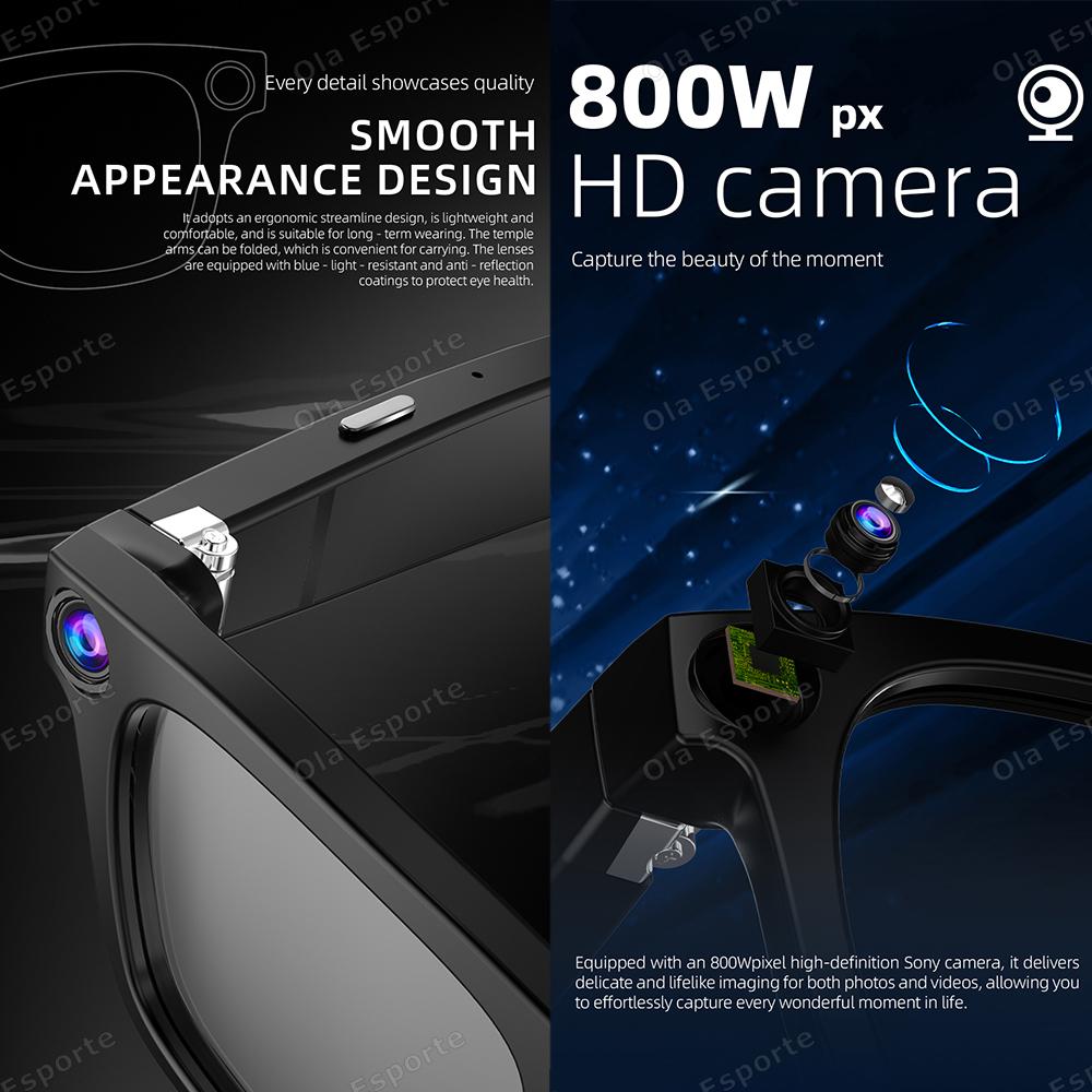 8K AI Smart Glasses Multifunctional Camera Bluetooth Call Men Sunglasses Voice Assistant Music Player Women HD Driving Glasses - Image 5