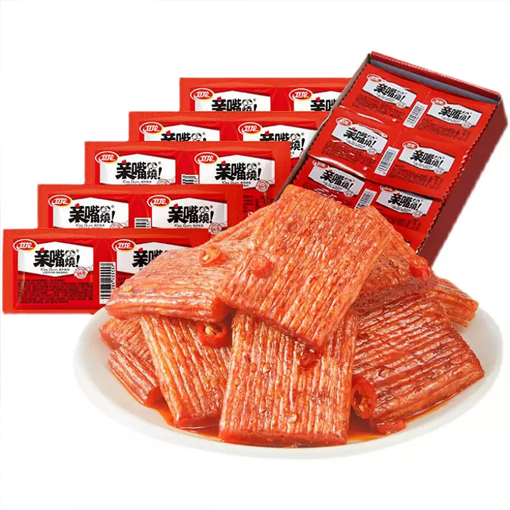 Latiao  Spicy Kiss Burn Strips Weilong Chinese Trending Spicy Latiao 1 PACKED Snack Crispy Crunchy
