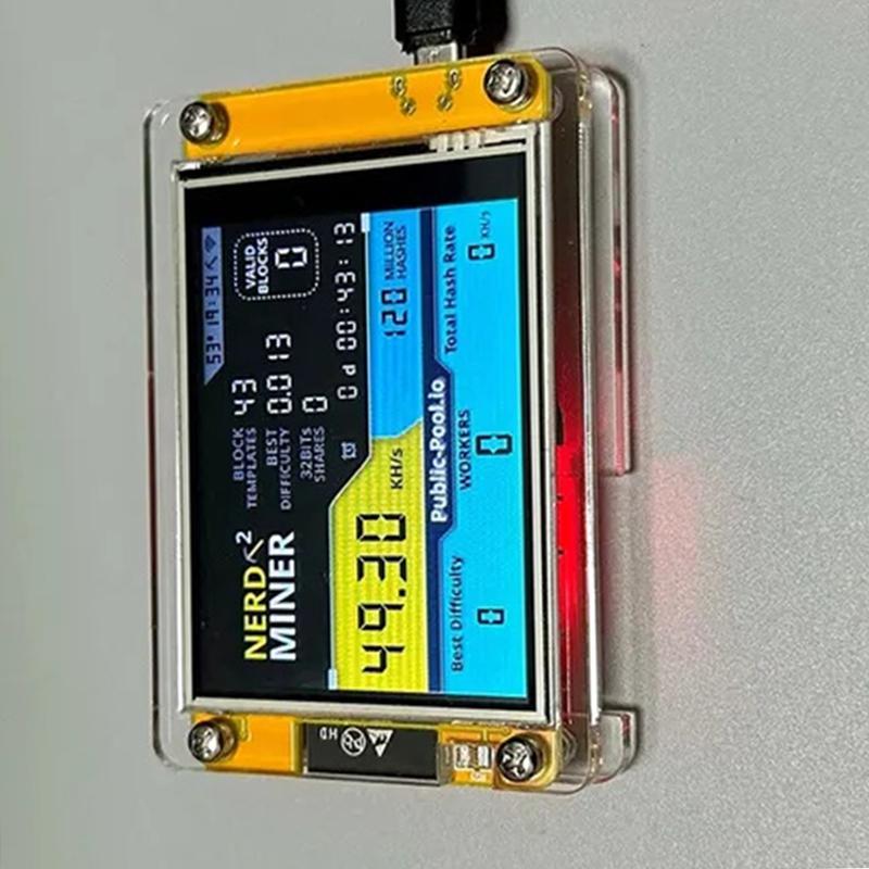 Nerdminer V3, Mới 100%, Kích Thước 2,8 Inch, Máy Khai Thác BTC Solo, Máy Khai Thác Bitcoin Crypto, Thích Hợp Cho Khai Thác Solo 3