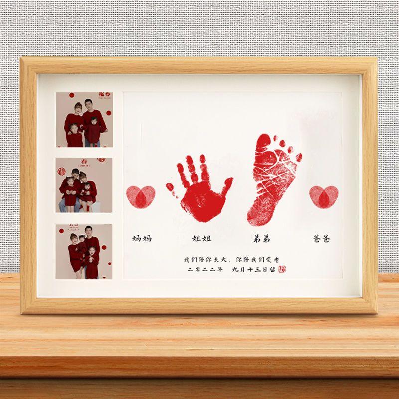 Khung Ảnh Tay Và Chân Em Bé Tùy Chỉnh, Có Thể Tùy Chỉnh, Cho Tháng Đầu Tiên, 100 Ngày Và Tuổi, Tạo Kỷ Niệm Vĩnh Viễn, Cho Em Bé, Ảnh Chân Và Chân, Ảnh Zhuazhou Thai Nhi Cho Bé 1