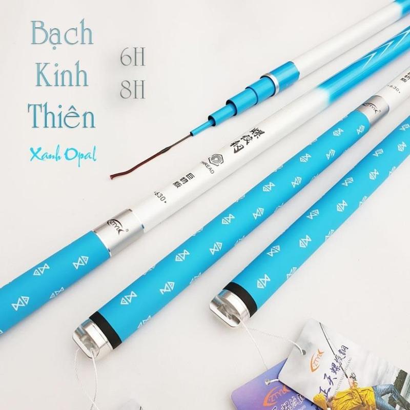 Cần câu tay câu đài Bạch Kinh Thiên xanh Opal 6H 8H 10H tặng kèm ngọn phụ CD28 Fishing Bắt Cá Câu Cá