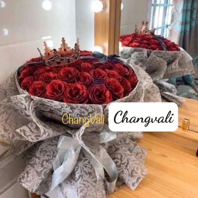 Giấy gấm lụa hoa văn cao cấp gói hoa 8