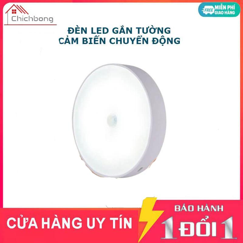 Đèn Led cảm ứng chuyển động thông minh tự Bật Tắt dán tường đèn cảm biến gắn cầu thang giường tủ sạc pin tích điện đèn led dán tường