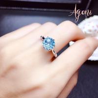 Gambar Cincin Terbuka Topaz Biru Langit 2 Karat Yang Sangat Mengkilap Dengan Inlay Mewah Ringan - Cincin, Dapat disesuaikan dari Agoni.ID Kab. Gresik 3 Tokopedia