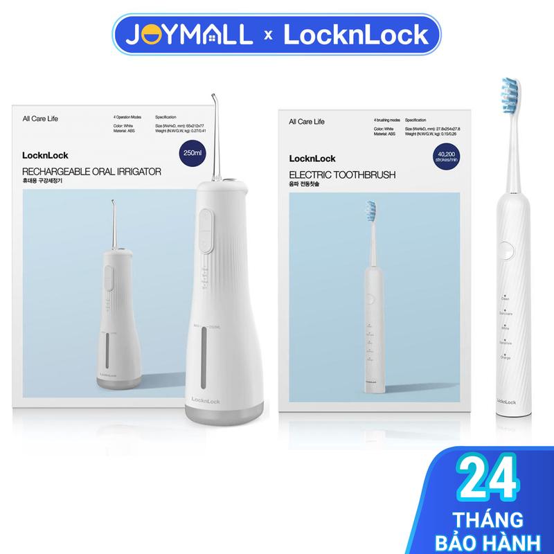 Máy Tăm Nước ENR154WHT 250ml Bàn Chải Điện ENR331WHT LocknLock Hàng Chính Hãng Làm Sạch Chuẩn Nha Khoa - JoyMall Tăm Nước Bàn Chải Điện