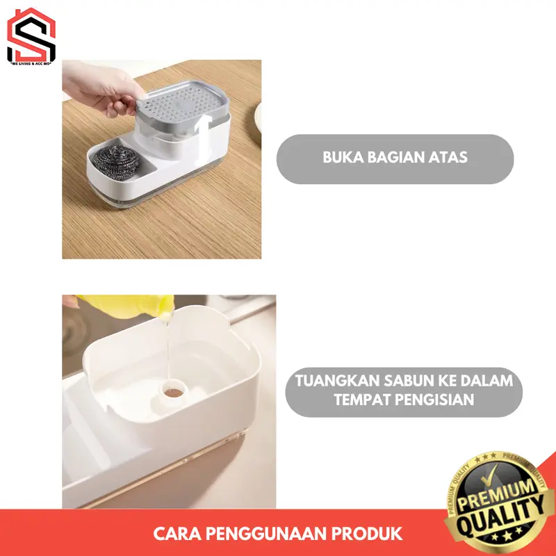 Tempat Sabun Cuci Piring Aesthetic Otomatis Pumpable Dispenser Soap Praktis Efisien 1