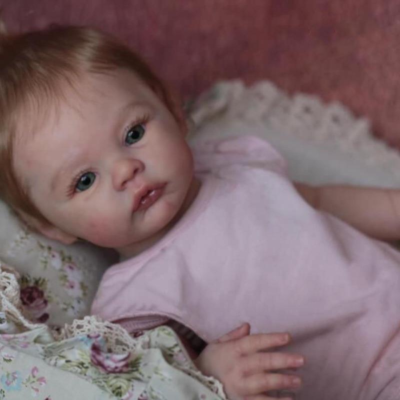 45cm Realistic Newborn Doll, Reborn Baby Doll 17 Inch Soft Reborn Toddler Doll, For Kid Dress Up Play House, Christmas Gift, Santa Presents, Kids Toys 3