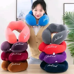 Bantal leher Dewasa love trevel berbentuk Tidur siang Bantal Mobil super Lwmbut Bed