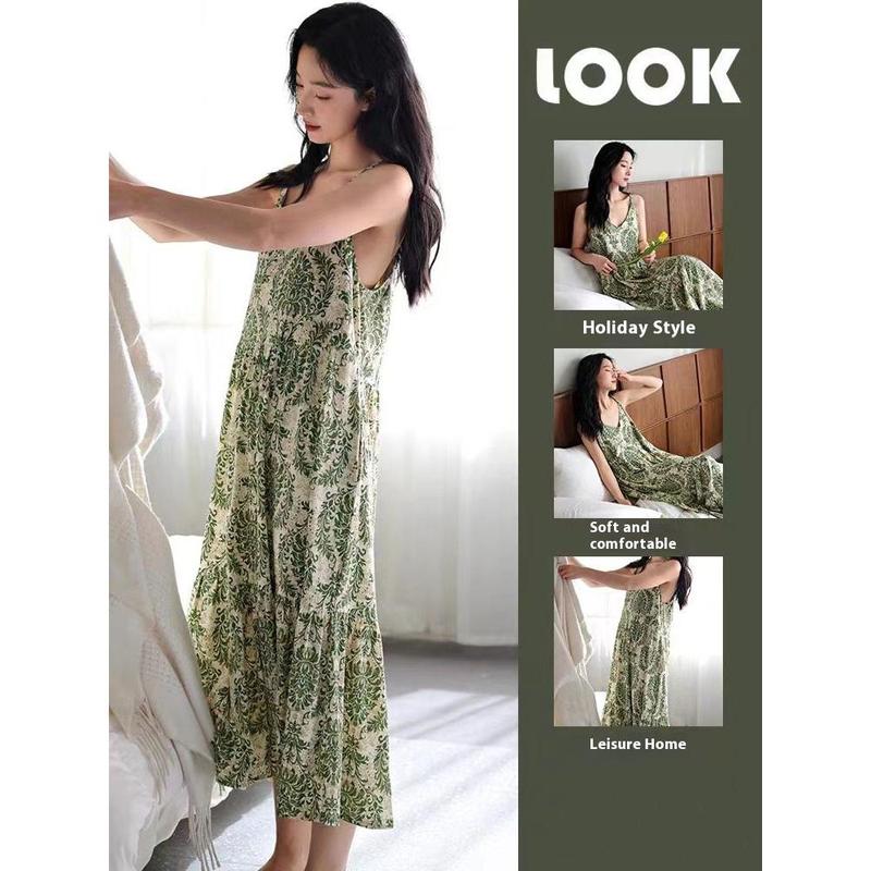 Summer New Bohemian Vacation Style Temperament Camisole Western Style All-Matching Long Dress Strapless Dress Floral Skirt 4
