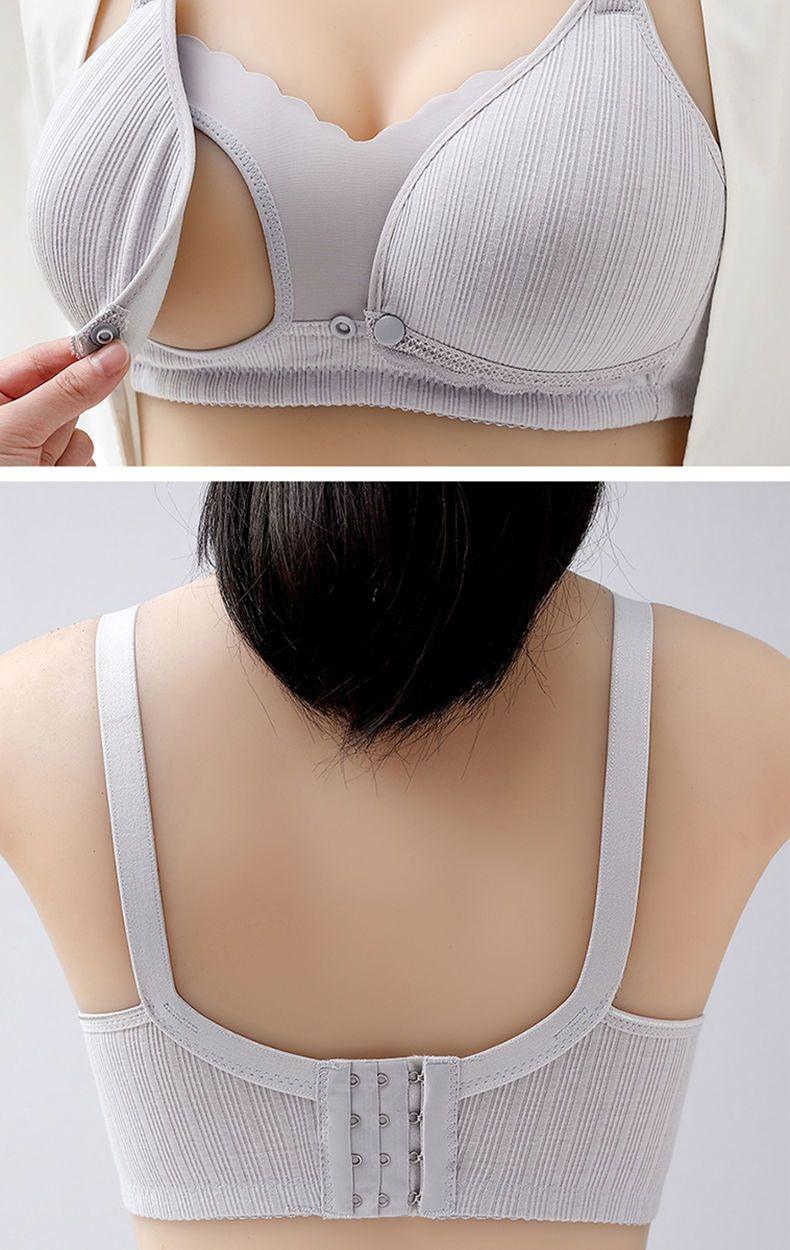 Product Introduction of Front opening nursing bra for pregnant women, gathering underwear to prevent sagging and postpartum breastfeeding, specifically designed for thin pregnancy bras for women 17
