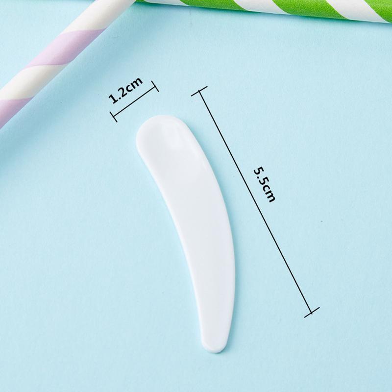 Product Introduction of 30pcs Mini Curved Scoop Beauty Tool Cosmetic Scoop Cosmetic Spatula Makeup Tools Spoon Facial Mask Stick 12