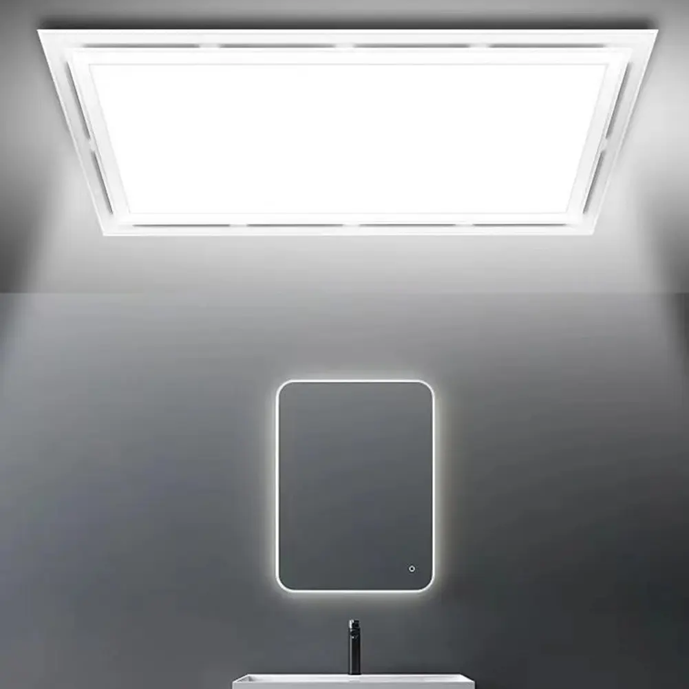 Powerful Bathroom Exhaust Fan with LED Lights 30*30cm Exhaust Fan White ABS