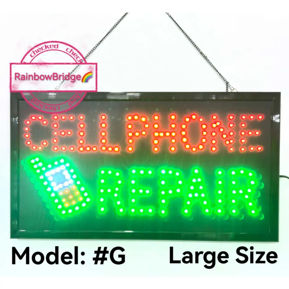 CELLPHONE REPAIR RAINBOW BRIDGE LED SIGNAGE (New-Small-Large) #SIZE ...