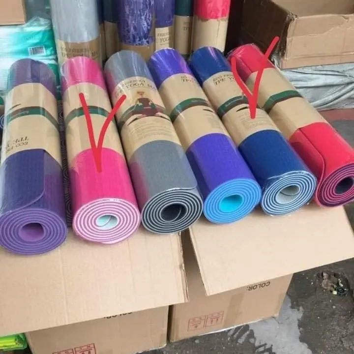 Thảm yoga 2lớp TPE tự nhiên thân thiện với môi trường kích thước 183*61cm  Sport Tập Yoga 5