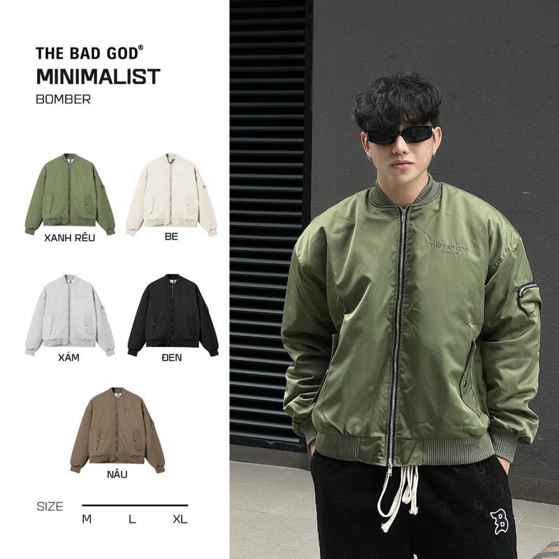 Áo Bomber Dài Tay THE BAD GOD MINIMALIST - Menswear Jacket