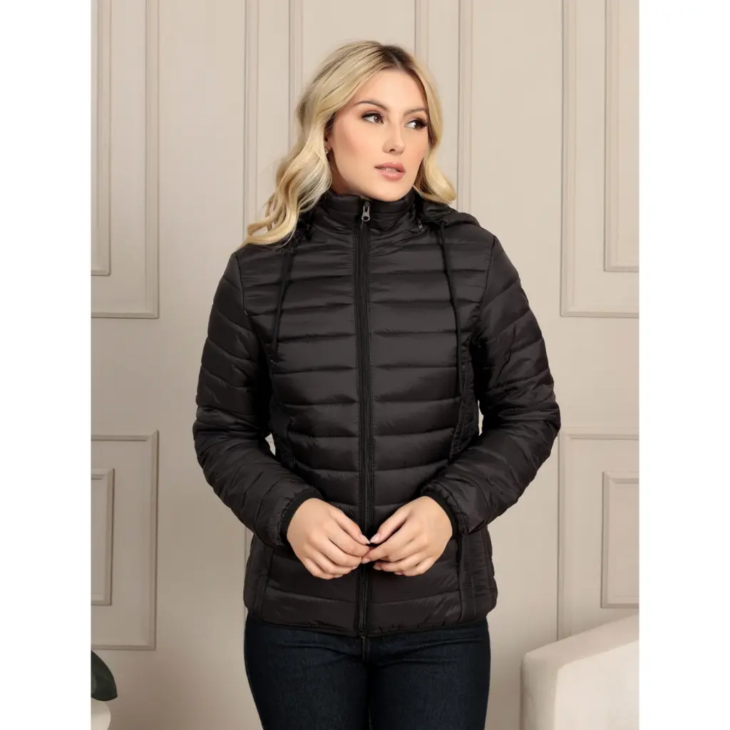 Jaqueta Bobojaco Feminina em Nylon – Elegância e Proteção Contra o Frio - imagem 3