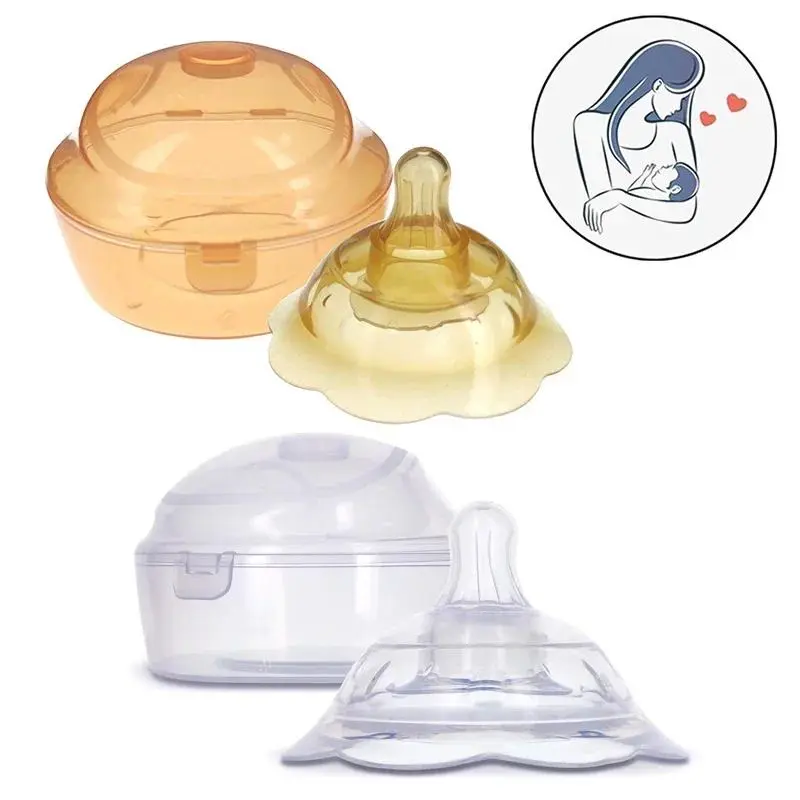 Pelindung puting silikon untuk penyusuan susu ibu, perisai perlindungan anti-gigitan, puting terbalik, penyusuan bayi, mencegah gigitan bayi, 1PC