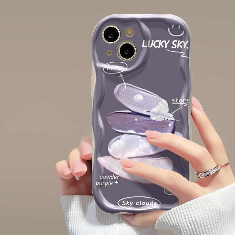 Casing Hp OPPO A58 4G A78 4G Case pola langit HP berbintang casing ponsel bungkus softcase penuh tekstur lembut kesing 7