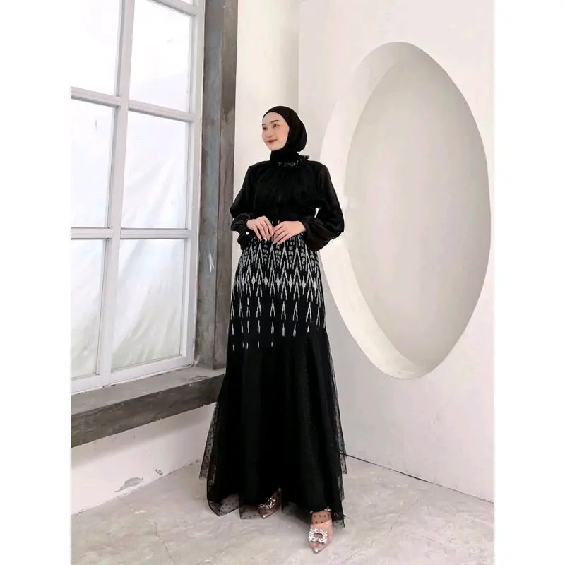 Baju Couple Tenun,Gamis Camelia x Kemeja Tenun Tenun Asli 2