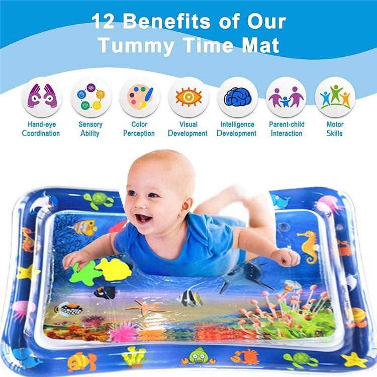 Product Introduction of Baby Water Mat Play Mat Inflatable Thickened PVC Safety Cushion Toddler Fun Activity Play Center Baby Inflatable Water Play Mat 21