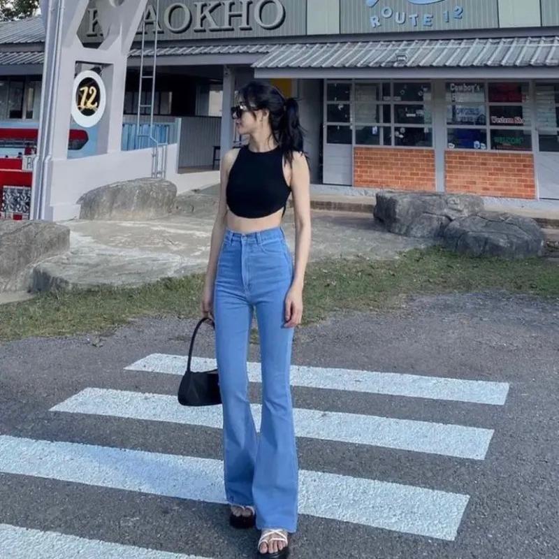 Product Introduction of JINSKUY - Highwaist Cutbray Jeans Wanita Koreanstyle Jeans Stretch 0