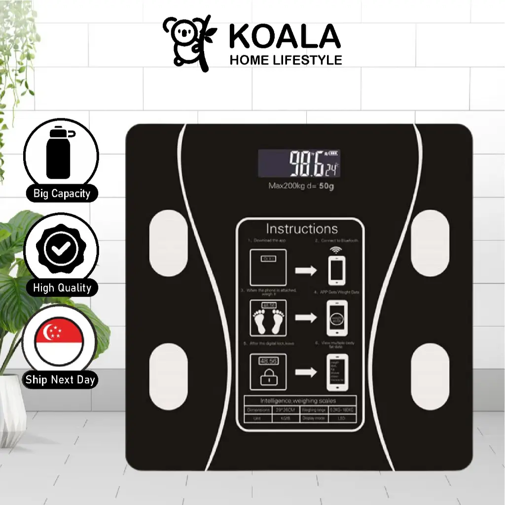 Koala Home Weighing Scale Digital Body  Scale Scale Weight Scale LCD Display Tempered Glass Weigh Electronic Healthcare weighing  scale
