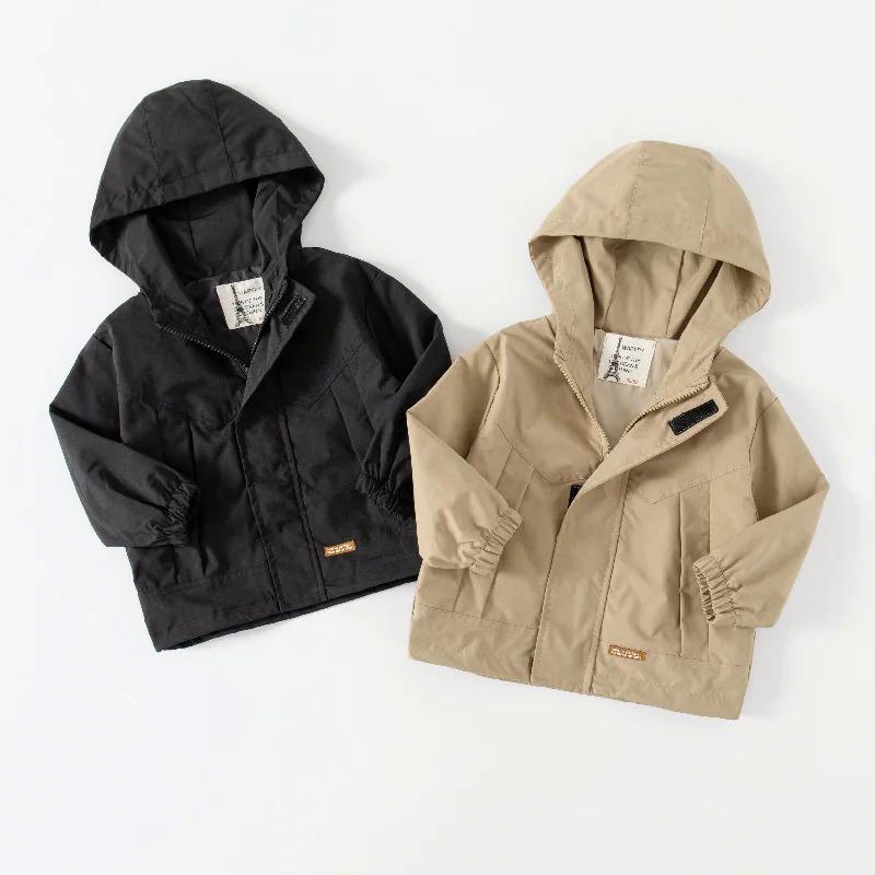 Spring Kids Trench Coats Autumn Baby Boys Girls Outerwear Casual Windbreaker Jackets Children Bomber Hooded Clothing 2-6 Years 0