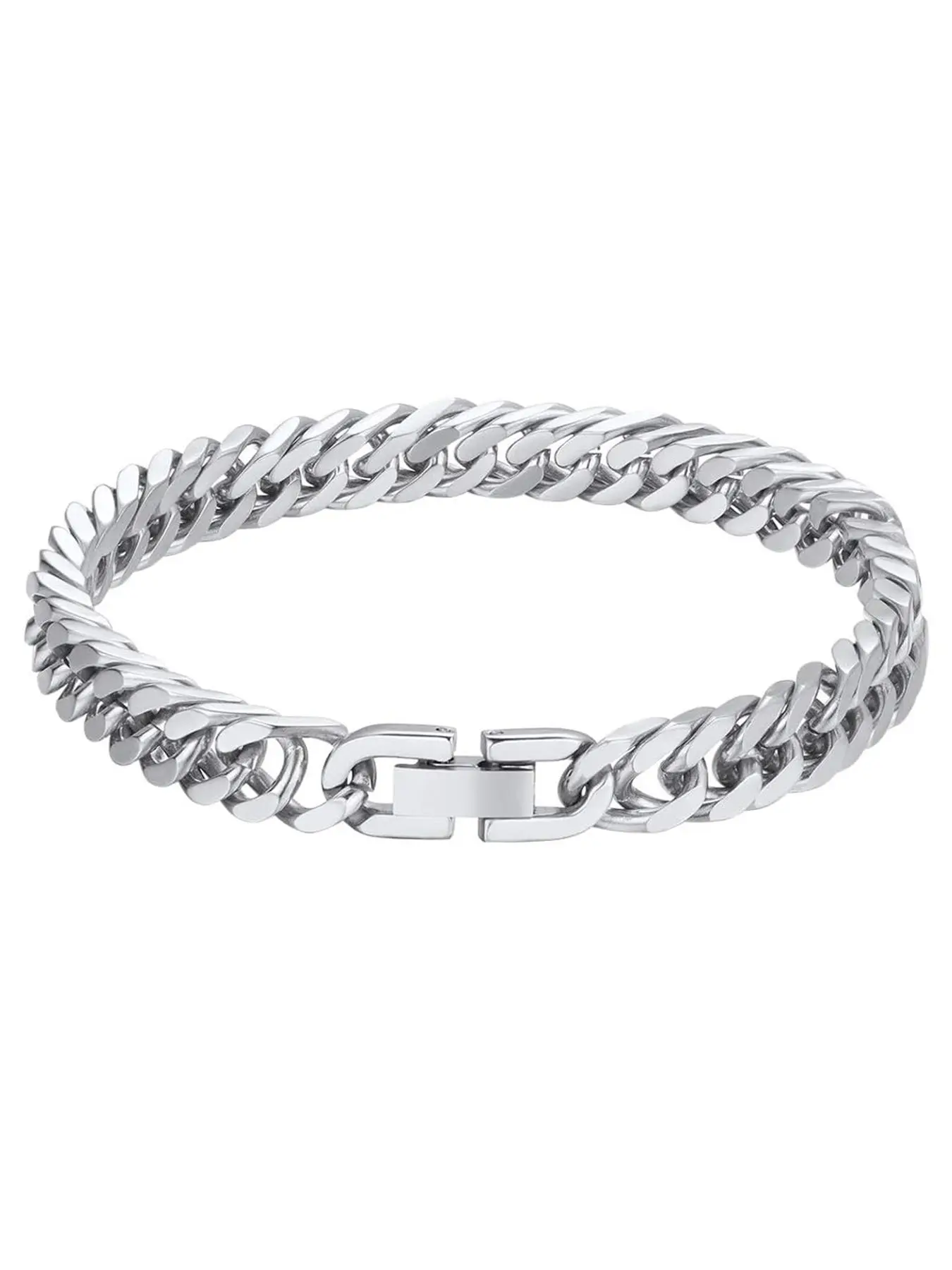 Men's Street Trend Cuban Chain Bracelet, Fashionable Stainless Steel Jewelry for Party, Daily Decor, Trendy All-match & Exquisite Jewelry for Birthday Gift