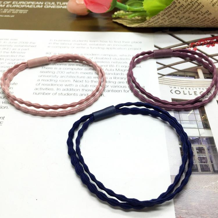 Product Introduction of High Elastic Double Strand Hair Rope Hair Elastic Band Hair Ring Base Base Head Rope Yiwu Small Jewelry Accessories 2