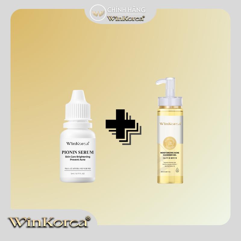  COMBO SẠCH MỤN GEL RỬA MẶT + Pionin Serum Thương Hiệu: WinKorea Skincare Nữ Làm Đẹp Da Chăm Sóc Da Women Dưỡng Ẩm Da 