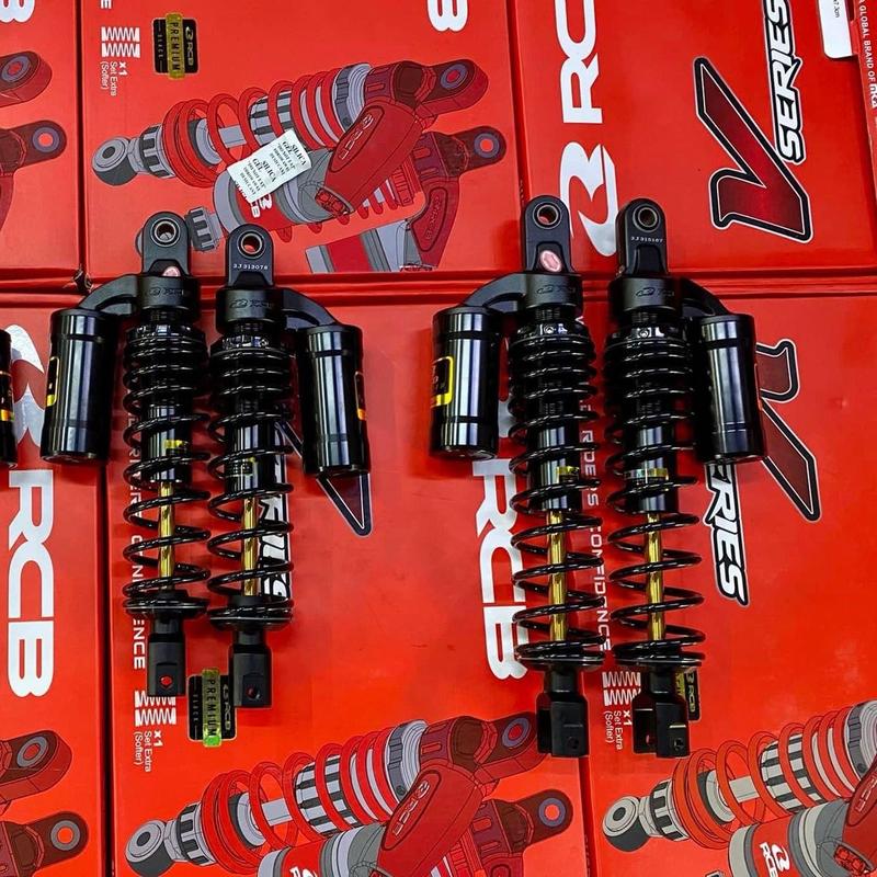 Phuộc rcb mb2 Shvn AB Sirius wave dream future - đen ty vàng - có bình dầu - chính hãng rcb - phụ kiện thay thế phuộc sau