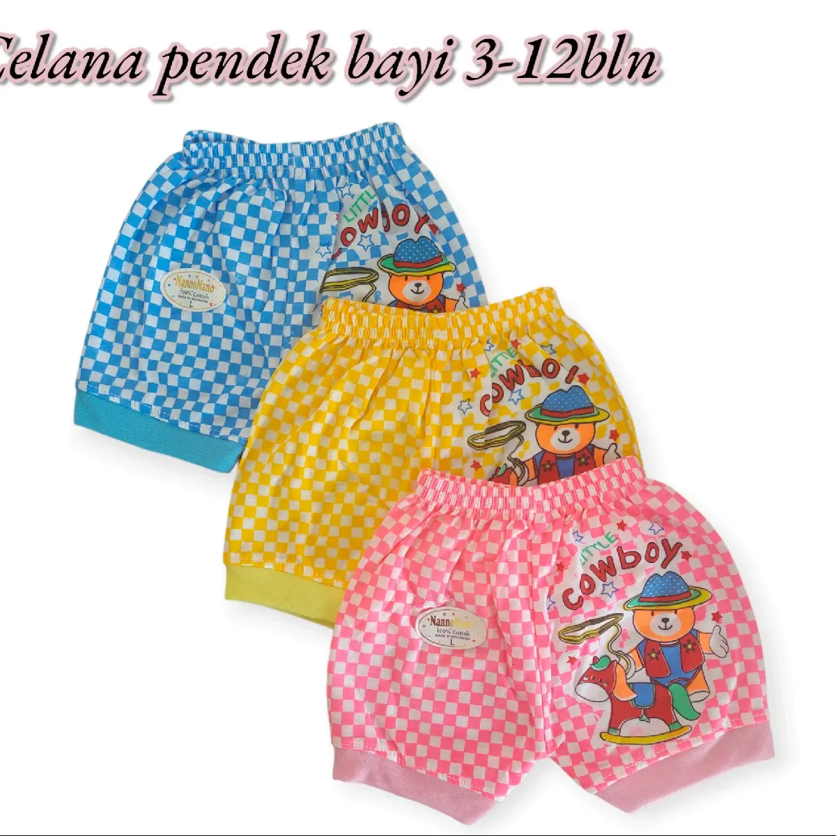 30rb-an 6PCS CELANA PENDEK BAYI 3-12BLN