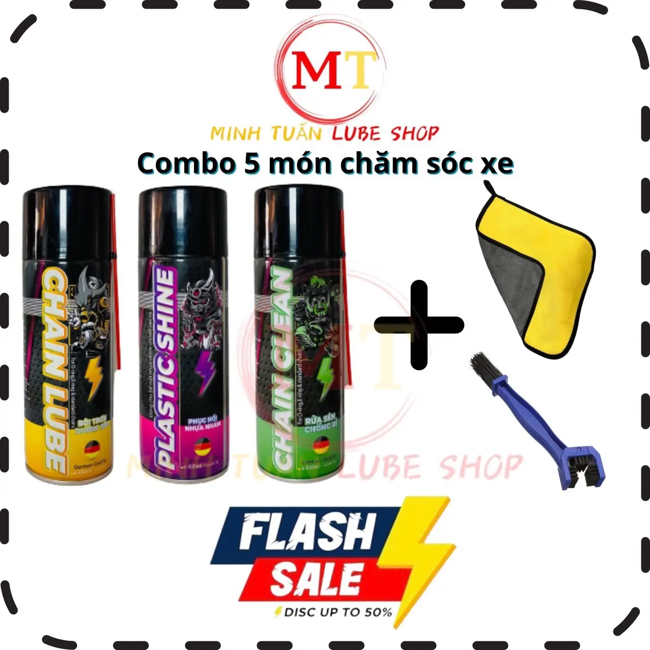 Combo 5 món chăm sóc xe sprayking  mới nhất