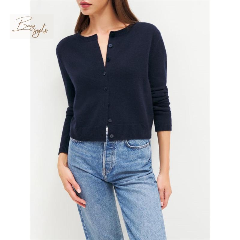 Product Introduction of Women Fashion Cardigan Solid Color Long Sleeve Sweater Button-Down Fall Casual Soft Knit Coat sweater 37