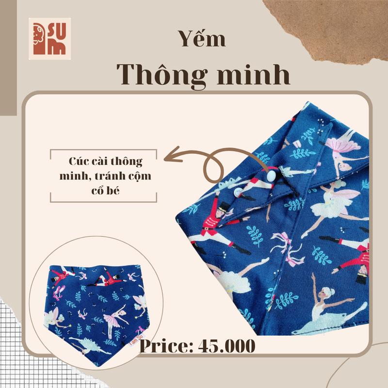 Yếm Tam Giác Vải Cotton  Mềm Mịn Cho Bé Thiết kế Thông Minh 4