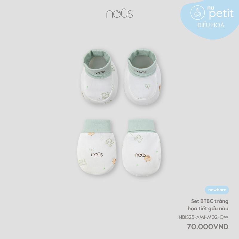 [Nous phụ kiện] Set bao tay bao chân cho trẻ sơ sinh Nous màu sắc dễ thương (cho bé dưới 5kg) BST T2