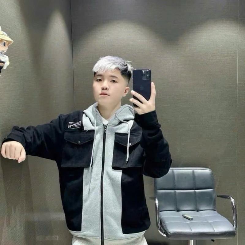 ÁO KHOÁC BÒ DS PHỐI MŨ NỈ  Nam Menswear Jacket phao aokhoac áo  khoác  Có Cổ Jean