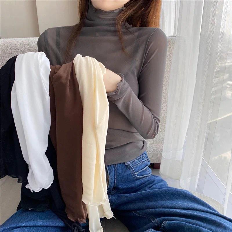 Product Introduction of Áo Thun Nữ, Áo Dài Tay, Xuyên Thấu Đối, 1 Chiếc Top Women 2