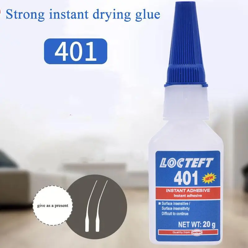 Keo khô tức thì, 20g, Không màu và trong suốt, Kim loại linh hoạt, Nhựa, Vật liệu đàn hồi, Thích hợp cho PVC 401 / 403 / 460 / 495 / 496 / 406glue 2