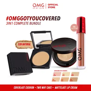 OMG Oh My Glam Coverlast Chic Flawless Makeup Kit (Cushion , Two Way Cake & Mattelast Lip Cream)