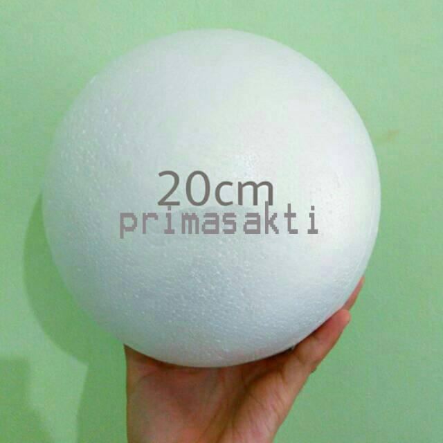 Sterofoam Gabus bola 20 cm putih 1 BIJI 0