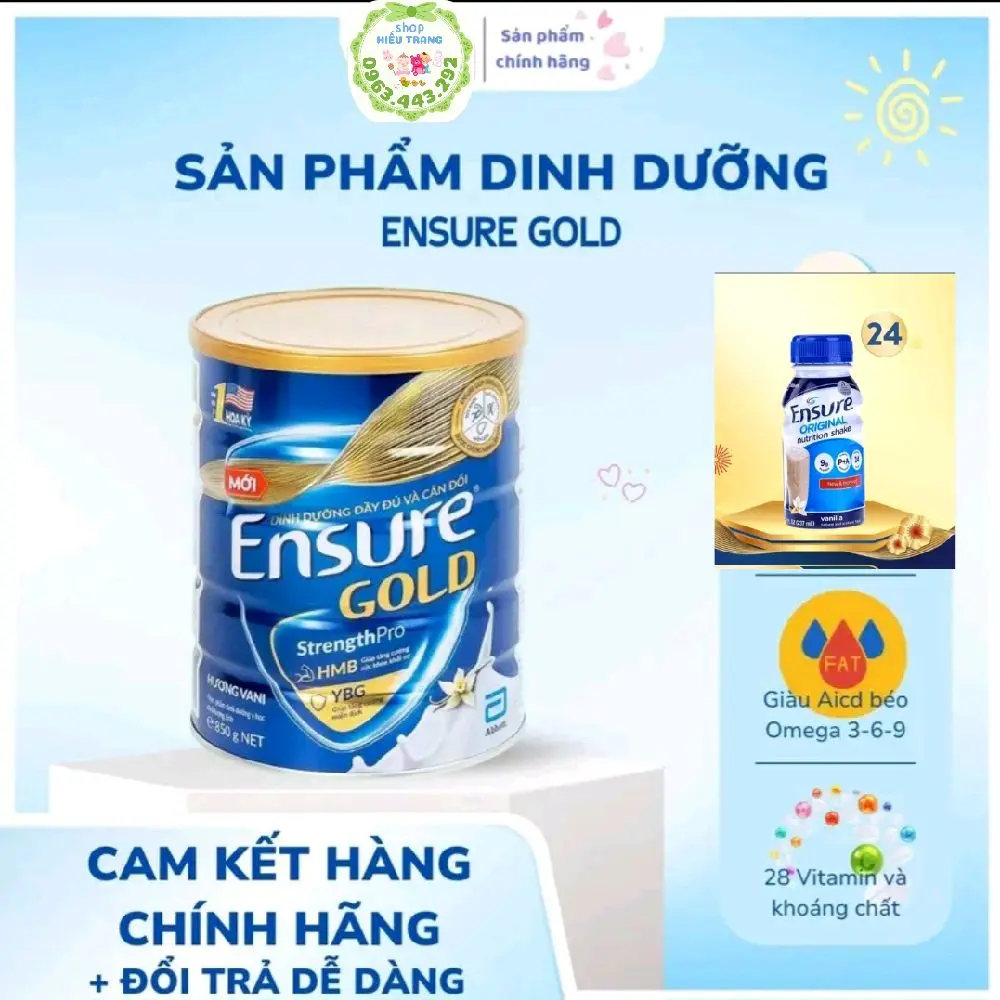 Sữa bột Ensure - Sản phẩm dinh dưỡng chất lượng cao